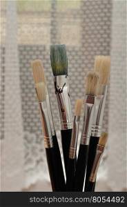 A set of paintbrushes