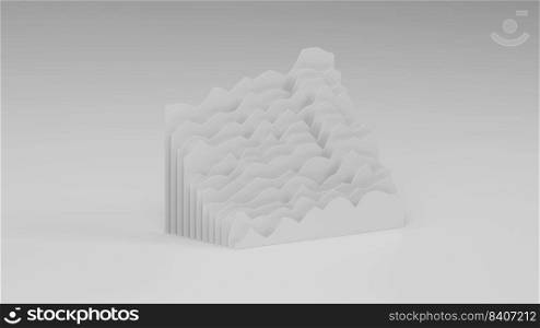 A Set of white charts 3D render