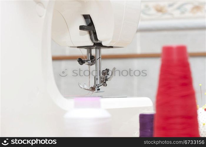 a sewing machine to make clothing