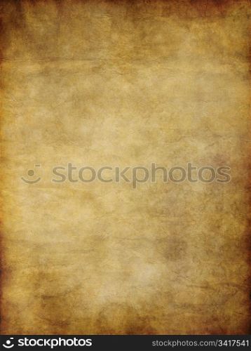 a sheet of old vintage parchment paper background texture