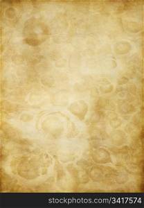 a sheet of old vintage parchment paper background texture