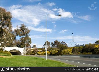 A short tunnel under a road near Parliament House, Canberra, Australia