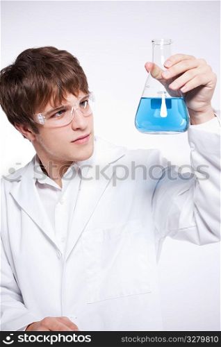 A shot of a caucasian male scientist