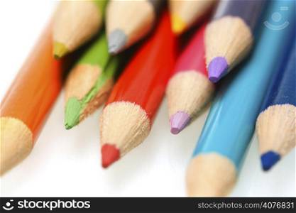 A shot of a variety of color pencils