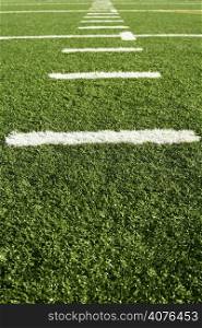 A shot of an american football field