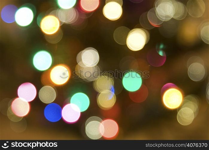 A shot of blurred colorful christmas lights