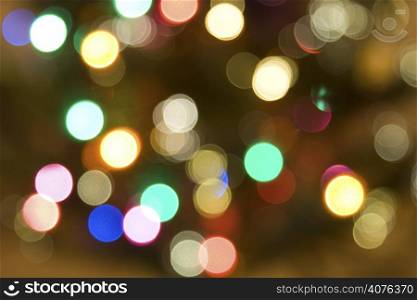 A shot of blurred colorful christmas lights