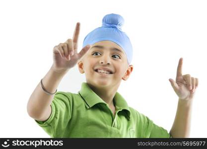 A Sikh boy dancing