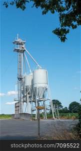 a silo for storage of maize