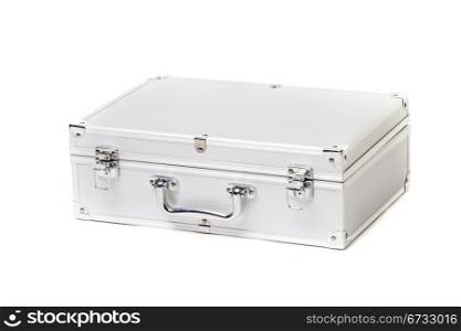 a silver briefcase executive, with safety lock