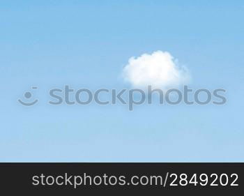 A single cloud on a blue sky