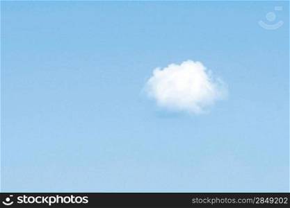 A single cloud on a blue sky