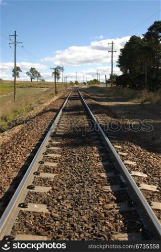 A single railway track on a branch line
