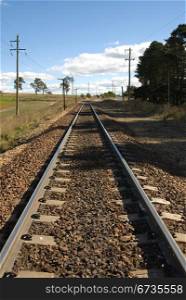 A single railway track on a branch line