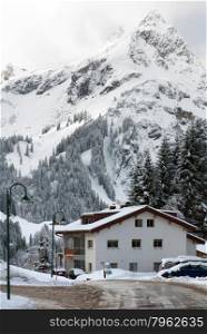 A small alpine village in the Schrocken region of Vorarlberg, Austria