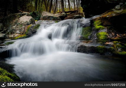 A small cascade along the Rose River in Shenandoah National Park, Virginia.
