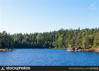 A small island in the monastery Bay. Balaam. Karelia