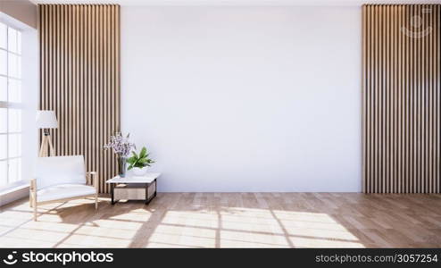 A small sofa in the , with light shining from the window.3D rendering
