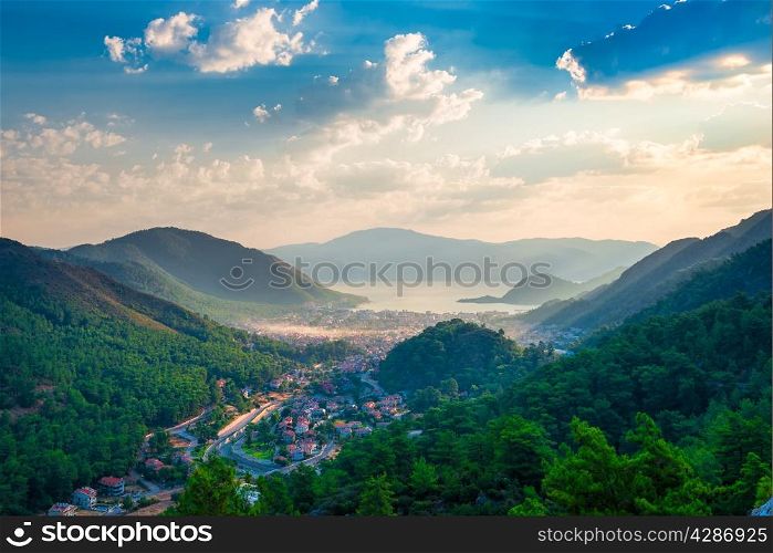 a small town located in the valley of the mountains to the sea