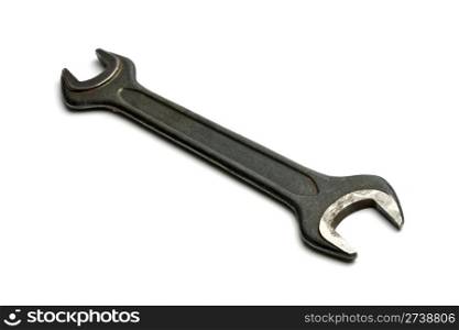 A small wrench isolated on white background