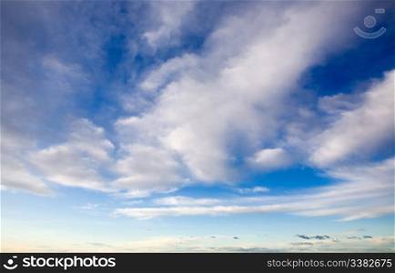 A soft fluffly cloud background with blue sky