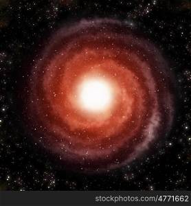 a spiral galaxy in deep outer space