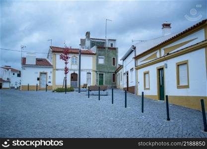 a square in the Village of Alter do Chao in Alentejo in  Portugal.  Portugal, Alter do Chao, October, 2021