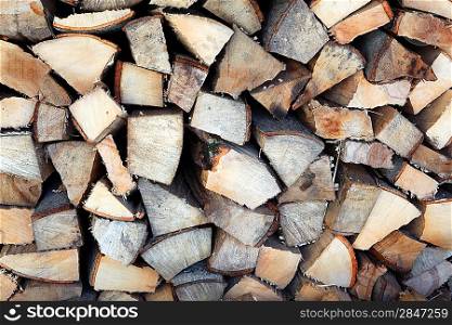 A stack of firewood