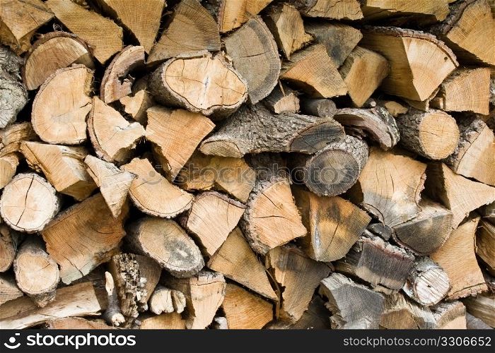 a stack of wood ready to be burned