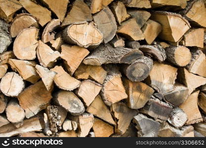 a stack of wood ready to be burned