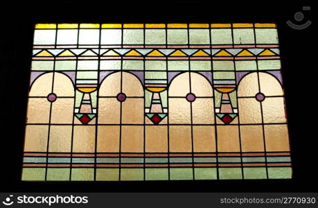 A stained glass window