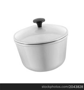 A stainless pan isolated on a white background