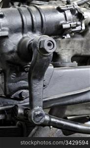 a steering boosterof a petrol engine, a closeup shot