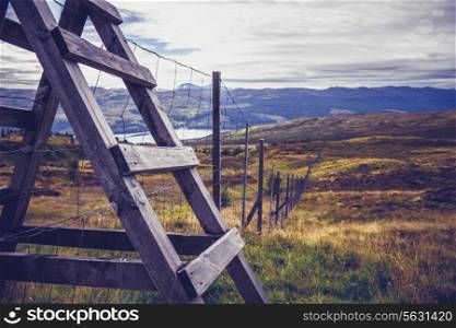 A stile in the mountains