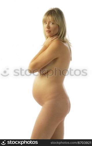 A stock photo of a pregnant woman