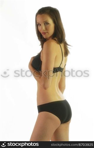 A stock photo of a woman in Lingerie