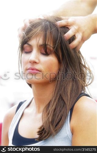 A stock photo of a young modern woman