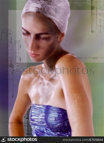 A stock photograph of a beautiful young Model in the studio.