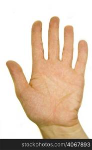 A stock photograph of a man&acute;s hand.