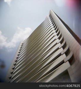 A stock photograph of a modern building in Hong Kong.