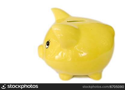 A stock photograph of a piggy bank.