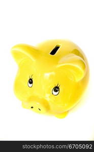 A stock photograph of a piggy bank.
