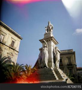 A stock photograph of a statue in Scily, Italy.
