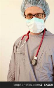 A stock photograph of a young doctor.