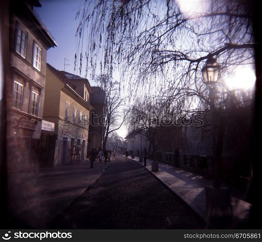 A stock photograph of Ljublijana, Slovenia, using a Holga camera which acheives an artistic and photographic effect.