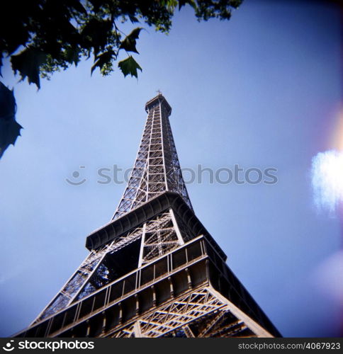 A stock photograph of the Eiffel Tower Paris France.