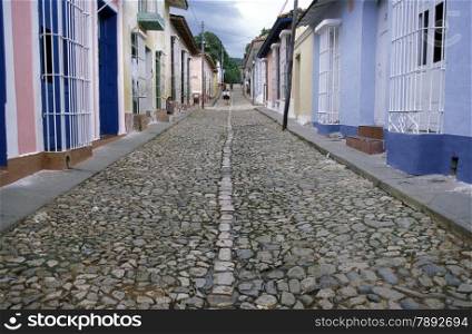 a street in the old Town of the Village of trinidad on Cuba in the caribbean sea.. AMERICA CUBA TRINIDAD
