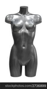 a striped female mannequin, clipping path