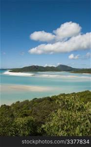 A stunning view of Whitehaven Beach in the Whitsunday Islands