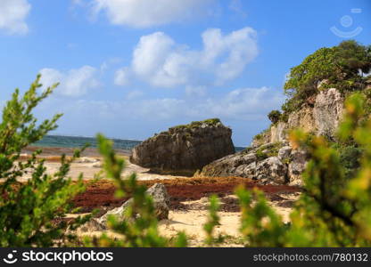 a sunny day at the coast in Tulum